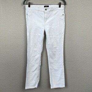Theory Dracie Jeans White Skinny Mid Rise Minimalist Spring Sz 27